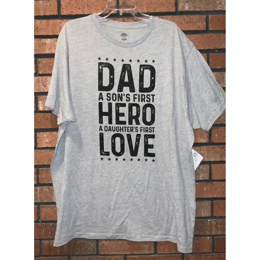 Dad Hero Mens‎ Gray Short Sleeve Tee Top Size 2XL(50/52)